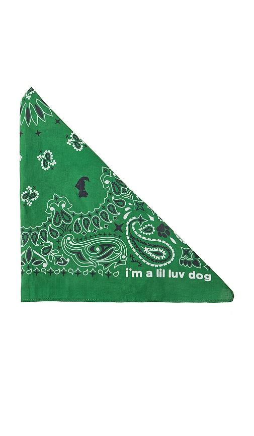 Lil Luv Dog Bandana in Green by LIL LUV DOG