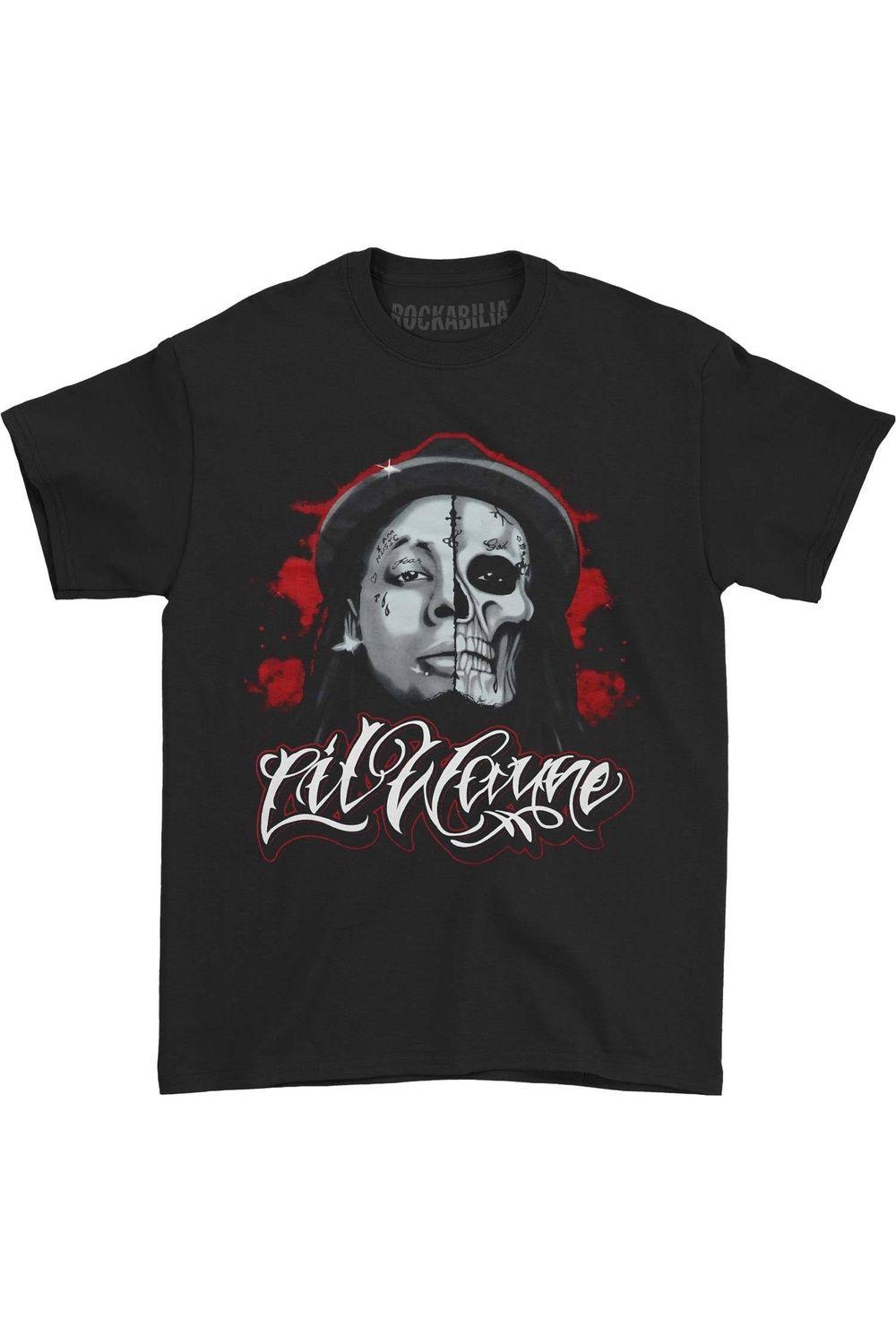 Skull Sketch Cotton T-Shirt by LIL WAYNE
