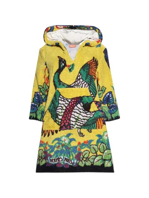 hoodied graphic towel dress by LILY EVE