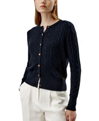 Baby Cashmere Cable-Knit Cardigan by LILYSILK
