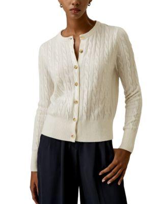 Baby Cashmere Cable-Knit Cardigan by LILYSILK