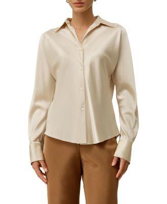 Bias Cut Silk Shirt by LILYSILK