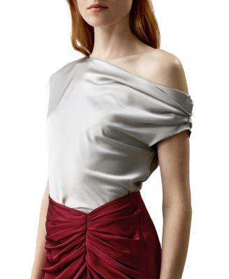 Boat Neck Silk Top by LILYSILK
