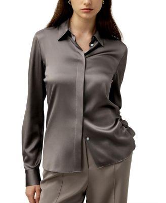 Elegant Silhouette Silk Shirt by LILYSILK