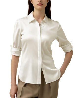 Elegant Silhouette Silk Shirt by LILYSILK