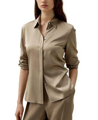 Elegant Silhouette Silk Shirt by LILYSILK