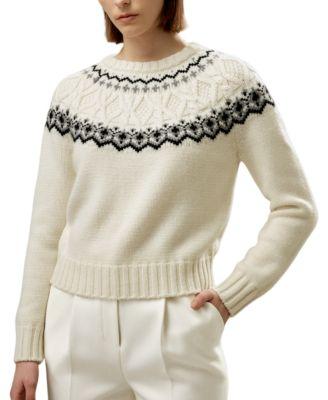 Fair Isle Crewneck Sweater by LILYSILK