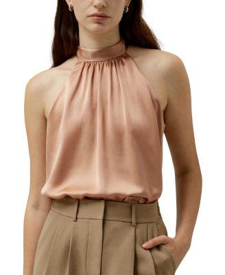 Graceful Breeze Silk Halter Top by LILYSILK