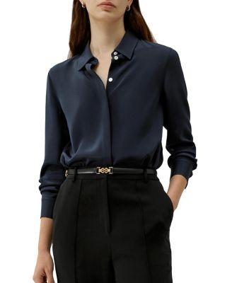 Graceful Button Up Silk Blouse by LILYSILK