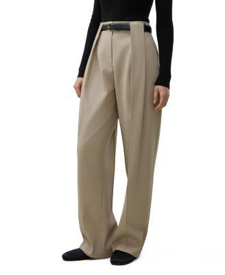 LILYSILK Women's Box Pleated Silk-Wool Trouser by LILYSILK