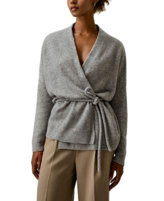 Lounge Wrap Knit Cardigan by LILYSILK