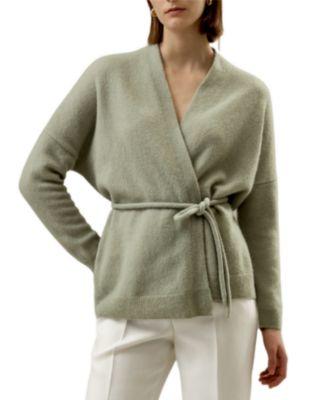 Lounge Wrap Knit Cardigan by LILYSILK