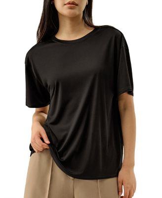 Oversized Silk Jersey Tee by LILYSILK