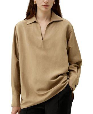 Oversized Silk-Linen Blend Shirt by LILYSILK