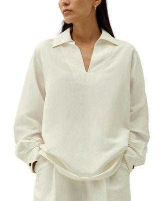 Oversized Silk-Linen Blend Shirt by LILYSILK