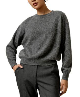 Relaxed Drop-Shoulder Cashmere Sweater by LILYSILK