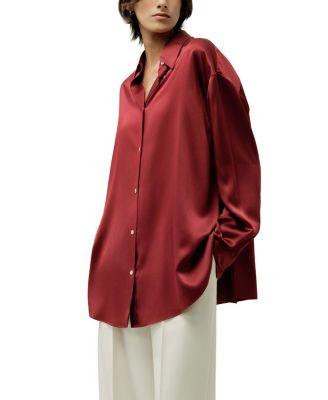 Scarlet Oversize Silk Shirt by LILYSILK