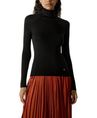 Seamless Silk-Cashmere Blend Turtleneck Sweater by LILYSILK
