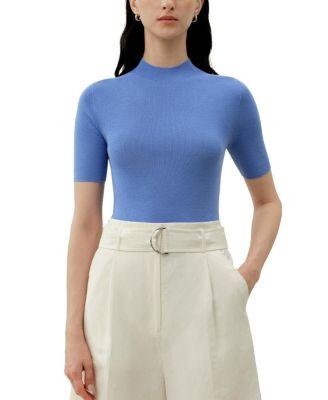 Seamless Silk-Cotton Slim-Fit Knit Top by LILYSILK