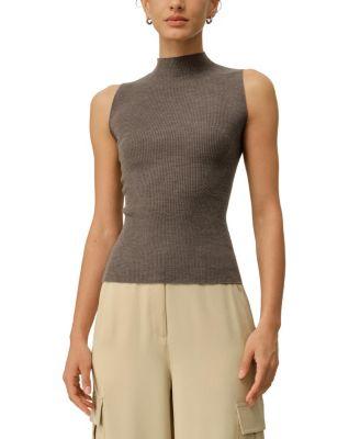 Seamless Sleeveless Knit Washable-Wool Vest by LILYSILK