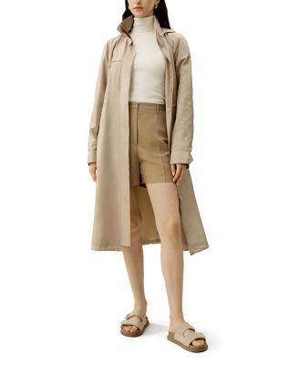 Silk Taffeta Water-Repellent Urban Coat by LILYSILK