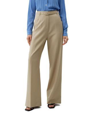 Silk Wool High-Waisted Wide-Leg Pant by LILYSILK