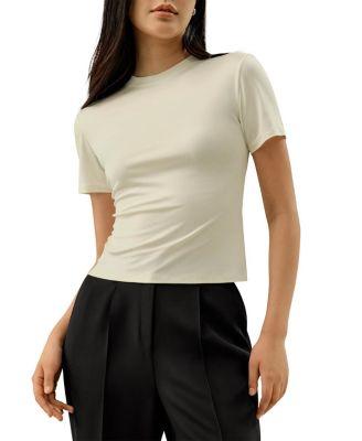 Slim Fitted Silk Jersey Tee by LILYSILK