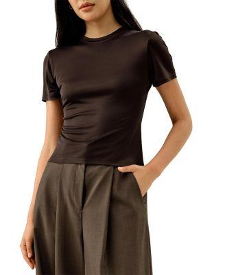 Slim Fitted Silk Jersey Tee by LILYSILK