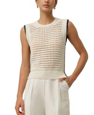 Toscana Pointelle Embroidered Vest by LILYSILK