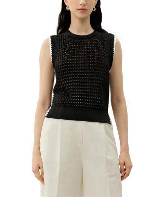 Toscana Pointelle Embroidered Vest by LILYSILK