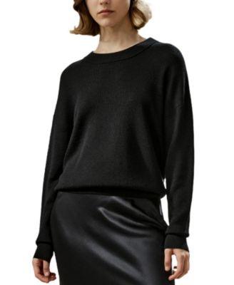Ultra Fine Merino Wool Crewneck Sweater by LILYSILK