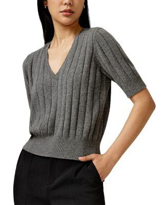 V-Neck Cashmere T-shirt by LILYSILK