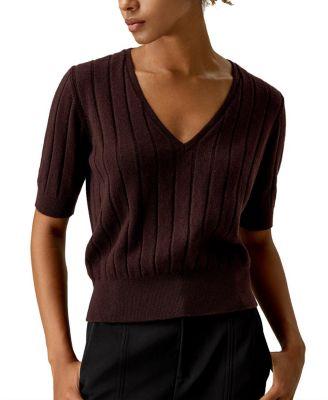 V-Neck Cashmere T-shirt by LILYSILK