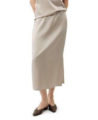 Washable Silk Charmeuse Pull-on Skirt by LILYSILK