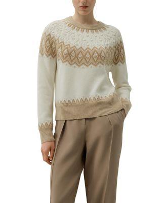 Wool Cashmere Fair Isle Sweater by LILYSILK