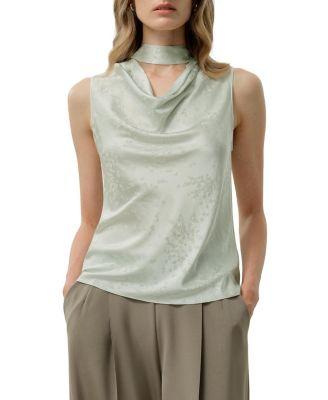 Ying Jacquard Silk Tank by LILYSILK