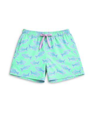 Boys' Shark Print Board Shorts - Little Kid by LIMEAPPLE