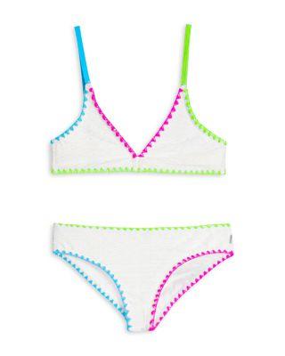 Girls' Embroidered Two Piece Swimsuit - Big Kid by LIMEAPPLE