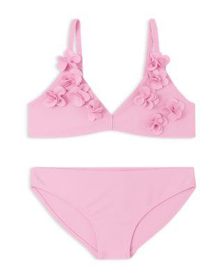 Girls' Rosette Triangle Two Piece Swimsuit - Big Kid by LIMEAPPLE