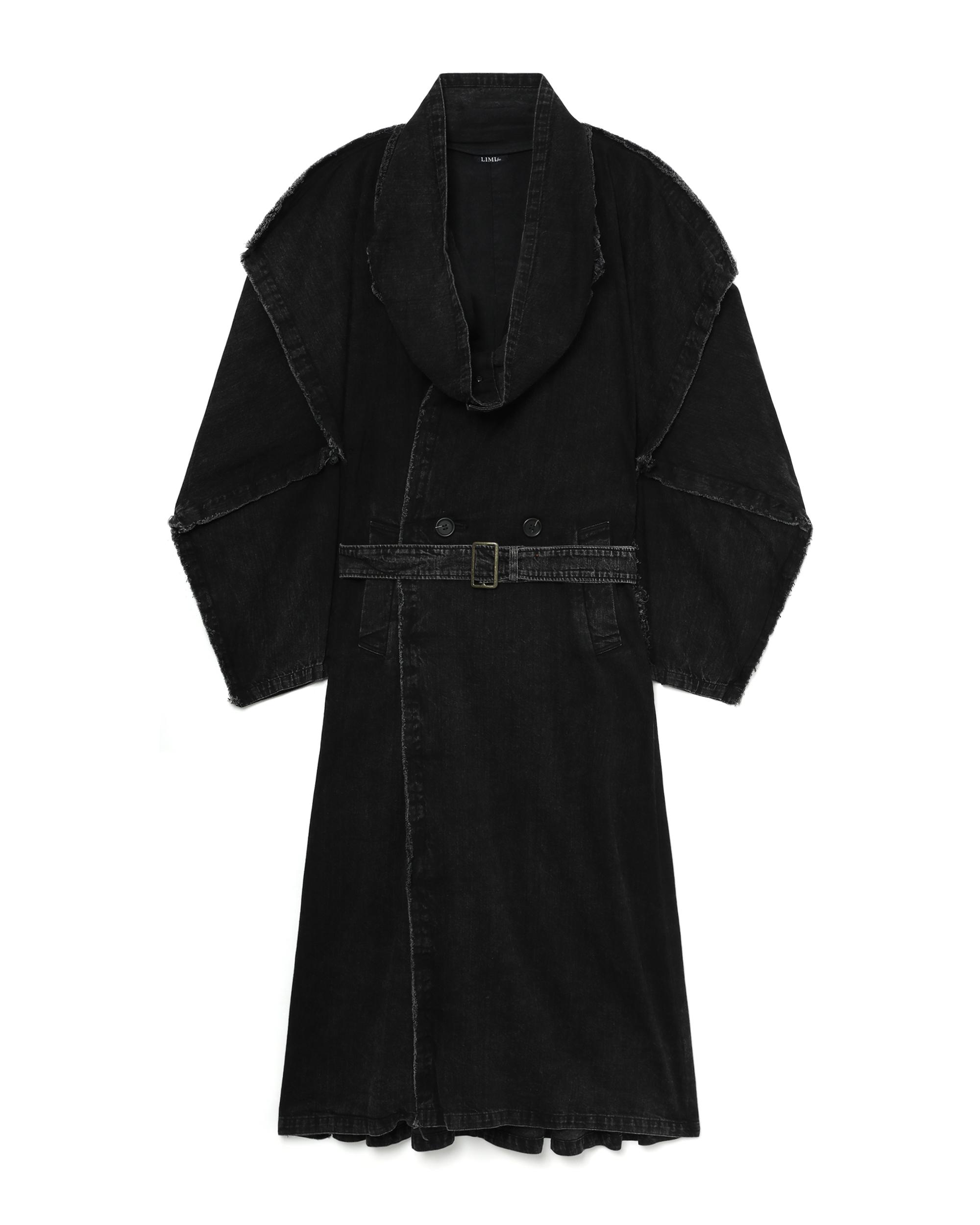 Denim belted coat by LIMI FEU