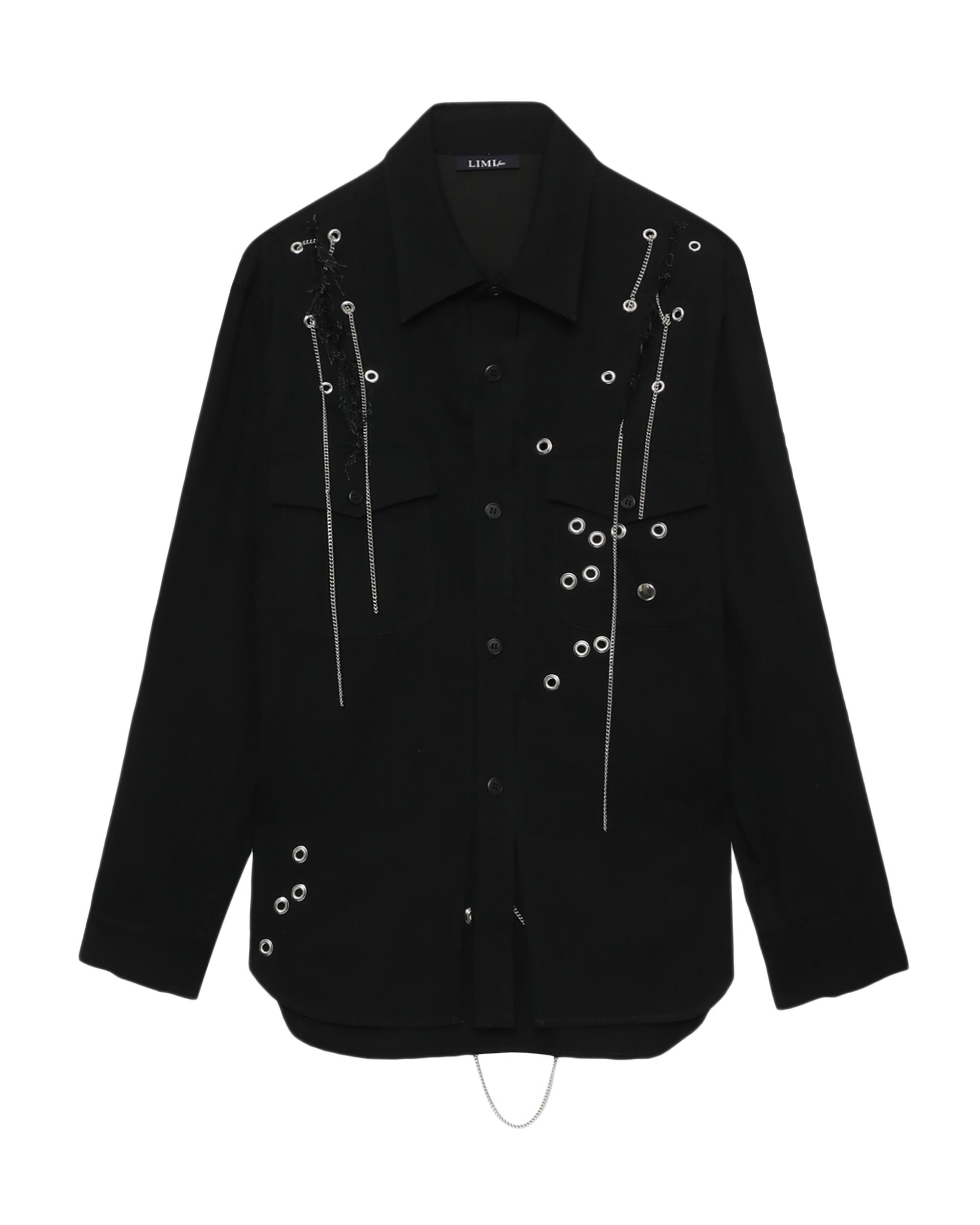 Metal eyelet detail shirt by LIMI FEU