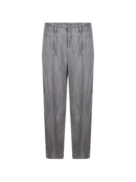 pleated slit-detail trousers by LIMI FEU