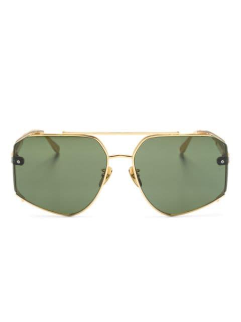 Amar pilot-frame sunglasses by LINDA FARROW