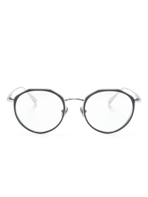 Cesar geometric-frame glasses by LINDA FARROW