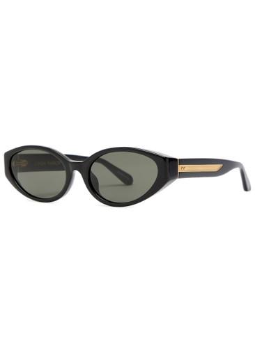 Oval-frame sunglasses by LINDA FARROW LUXE