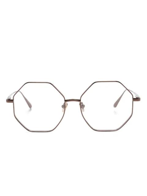 Lianas geometric-frame glasses by LINDA FARROW
