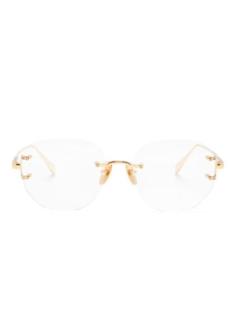 Sandor oval-frame glasses by LINDA FARROW