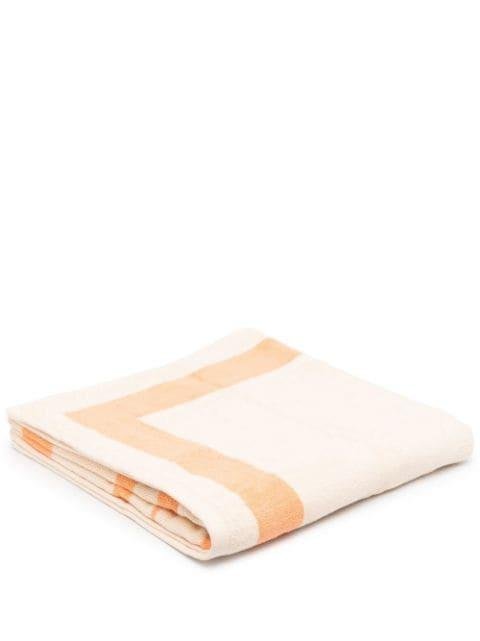 logo-print cotton towel by LINDA FARROW