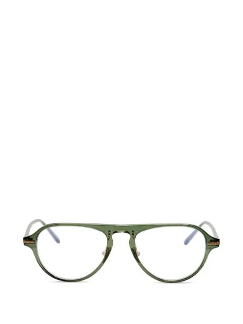 pilot-frame glasses by LINDA FARROW