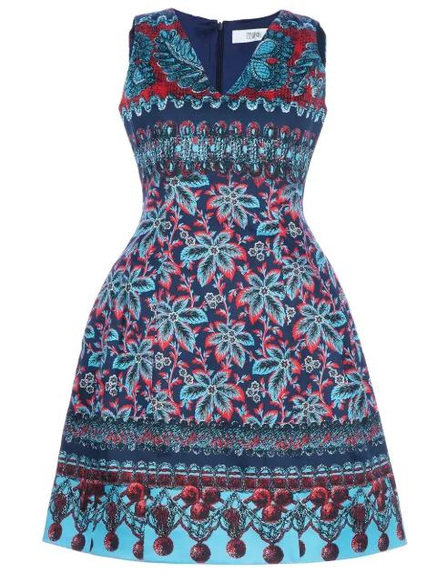 printed lantern dress by LINDA FARROW